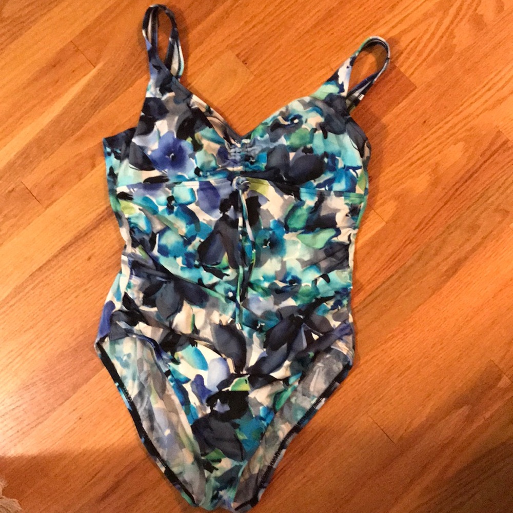 one piece floral swim suit